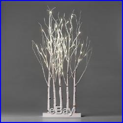 NEW! 36 LIGHTED FAUX WHITE BIRCH GROVE TREE SETLED72 Lights/Bundle/Christmas