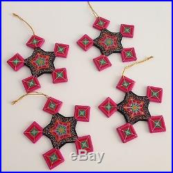 NEW 4 Christmas Tree Decoration Snowflake Star Ornaments