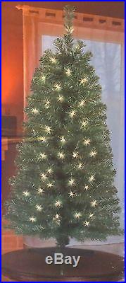 NEW 4 Ft Pre-Lit Nordic Pine Christmas Tree 110 Branches 50 Clear Lights