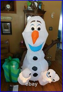 NEW 6′ Gemmy Disney Frozen Olaf Snowman Snowgies Scene Airblown Inflatable Light