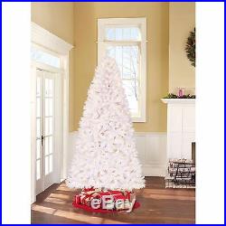 NEW 7.5' WHITE PreLit Artificial Pine Christmas Tree Stand Color Changing Lights