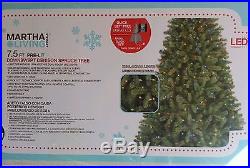 NEW 7.5 ft Martha Stewart Artificial Christmas Tree 550 LEDs'+ Remote Control