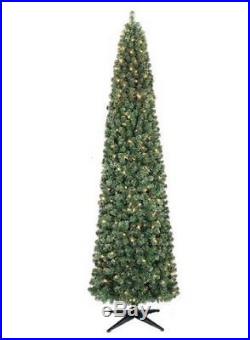 NEW 9 ft Green Slim Alberta Spruce Pre Lit Christmas Tree with CLEAR Lights