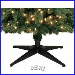 NEW 9' ft Pre Lit Artificial Pine Christmas Tree Hinged Tall Clear Lights Stand