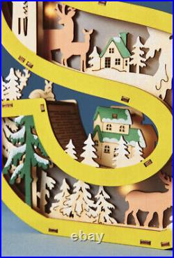 NEW ANTHROPOLOGIE Monogram Wonderland Light-Up Scene Christmas Ampersand &