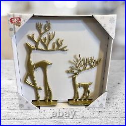 NEW Aldi Merry Moments Sculpted Reindeer Complete Set Of 3 Gold TIKTOK Sold Out