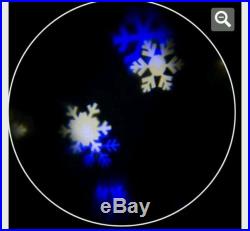 NEW CHRISTMAS LIGHTSHOW BLUE & WHITE SNOWFLAKE PROJECTION SPOTLIGHT DECOR