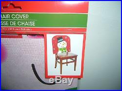 NEW CUTE Set of 4 Christmas Snowman Chair Covers