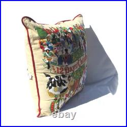 NEW Catstudio 12 DAYS OF CHRISTMAS X-LARGE 30 x 30 Pillow Hand Embroidered NEW Catstudio 12 DAYS OF CHRISTMAS X-LARGE 30 x 30 Pillow Hand Embroidered