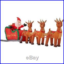 NEW Christmas 16 ft Santa In Sleigh Airblown INFLATABLE YARD HOLIDAY DECOR
