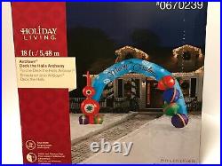 NEW Christmas 18 ft Lighted Deck the Halls Archway Airblown Inflatable NIB