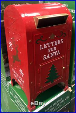 NEW Christmas 23.5 Tall Red Standing Letters to Santa Mailbox Yard Decoration