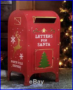 NEW Christmas 23.5 Tall Red Standing Letters to Santa Mailbox Yard Decoration