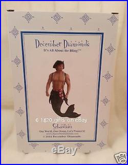 NEW! December Diamonds SEBASTIAN Caribbean Pirate Merman Ornament, ©2014, NIB