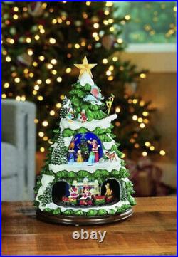 NEW Disney Animated Christmas Tree with 8 Christmas Songs 17 Inches Tall
