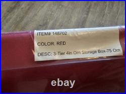 NEW Frontgate 3 Tier Stackable Christmas Ornament Storage Case Box Holds 60