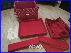 NEW Frontgate 3 Tier Stackable Christmas Ornament Storage Case Box Holds 60