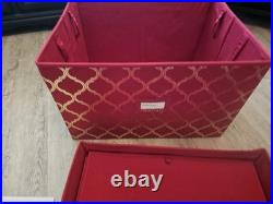 NEW Frontgate 3 Tier Stackable Christmas Ornament Storage Case Box Holds 60