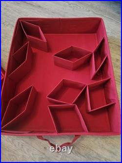 NEW Frontgate 3 Tier Stackable Christmas Ornament Storage Case Box Holds 60