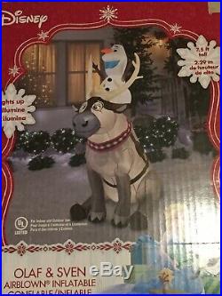 NEW GEMMY 7.5′ Olaf & Sven Frozen Lighted Christmas Inflatable Airblown Blow-up
