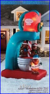 NEW GEMMY Lighted & Animated Gingerbread Mixer Christmas Inflatable Airblown