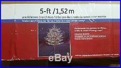 NEW GE 5-ft Pre-Lit Winterberry Brown Artificial Christmas Tree with LED Lights