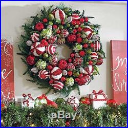 New Grandin Road Deck The Halls Wreath 26 Frontgate Christmas Holiday Wreath