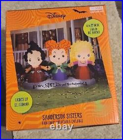 NEW Gemmy 4.5 ft Hocus Pocus Sisters Scene Halloween Inflatable Spell on You