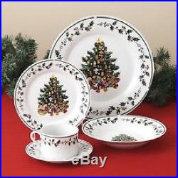 NEW Gibson Christmas Tree Trimmings 20-Piece Dinnerware Set Decorative Holiday