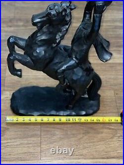 NEW HTF BLACK Edition Headless Horseman Statue 26 Inch Home Decor Halloween