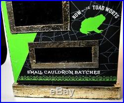NEW HTF Witch's Brew Halloween Display Cabinet Green Decor Rae Dunn Witches Brew