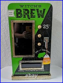 NEW HTF Witch's Brew Halloween Display Cabinet Green Decor Witches Brew