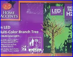 NEW Halloween Holiday 6 FT LED Multi Color Branch Twig Tree Orange Green Purple