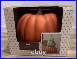 NEW Hobby Lobby Fall Halloween Stackable Pumpkins Orange Nesting Decorative Set NEW Hobby Lobby Fall Halloween Stackable Pumpkins Orange Nesting Decorative Set