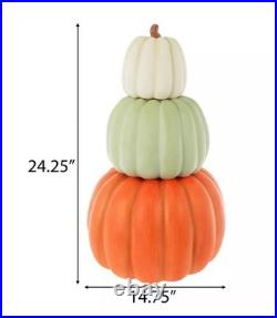 NEW Hobby Lobby Fall Halloween Stackable Pumpkins Orange Nesting Decorative Set NEW Hobby Lobby Fall Halloween Stackable Pumpkins Orange Nesting Decorative Set