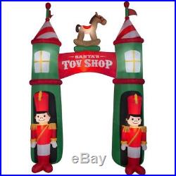 NEW Holiday Living Airblown Archway Santa’s Toy Shop