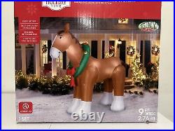 NEW Holiday Time Giant Clydesdale Horse Christmas Outdoor Inflatable Yard Decor
