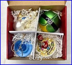 NEW IN BOX Pottery Barn Elf Movie Collection Christmas OrnamentsSet of 4