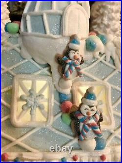 NEW LARGE Cupcakes and Cashmere Gingerbread Sugar Castle Igloo Pastel Lighted