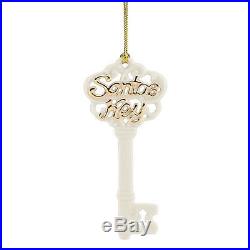 NEW Lenox Santa's Key Porcelain Ornament with Gold Lettering $40 MSRP