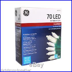 NEW Lot of 10 -GE StayBright 70-Count White Mini LED Christmas String Lights