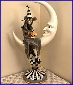 NEW MacKenzie-Childs Spellbound Witch on Moon Resin Figure Courtly 21 Flaw Read