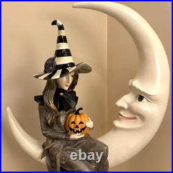 NEW MacKenzie-Childs Spellbound Witch on Moon Resin Figure Courtly 21 Flaw Read
