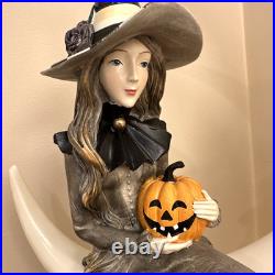 NEW MacKenzie-Childs Spellbound Witch on Moon Resin Figure Courtly 21 Flaw Read