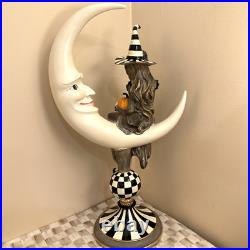NEW MacKenzie-Childs Spellbound Witch on Moon Resin Figure Courtly 21 Flaw Read