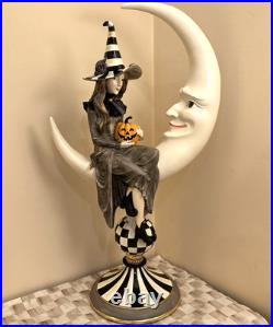 NEW MacKenzie-Childs Spellbound Witch on Moon Resin Figure Courtly 21 Flaw Read