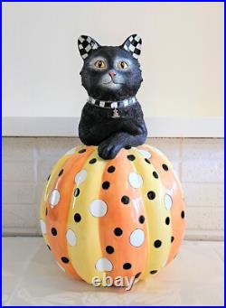 NEW Mackenzie Childs 15 ALLEY CAT PUMPKIN Adorable Down to its Courtly Collar