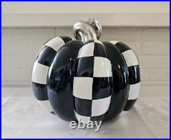 NEW Mackenzie Childs HAUNTED HOUSE COURTLY CHECK SHORT PUMPKIN