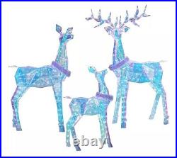 NEW Member’s Mark 3-Piece Pre-Lit Prismatic Deer Family, Christmas Decoration