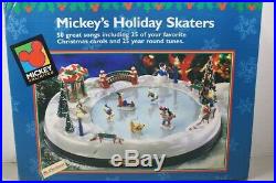 NEW Mr Christmas Disney Mickey's Holiday Skaters Actions/Lights 50 Tune Musical